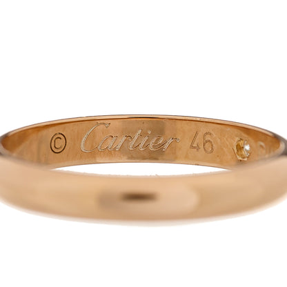Cartier 18K Pink Gold Diamond 2.6mm 1895 Wedding Band Ring 46 3.75 4 of 6