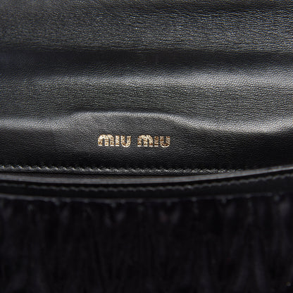 Miu Miu Velluto Matelasse Confidential Chain Shoulder Bag Black 7 of 10