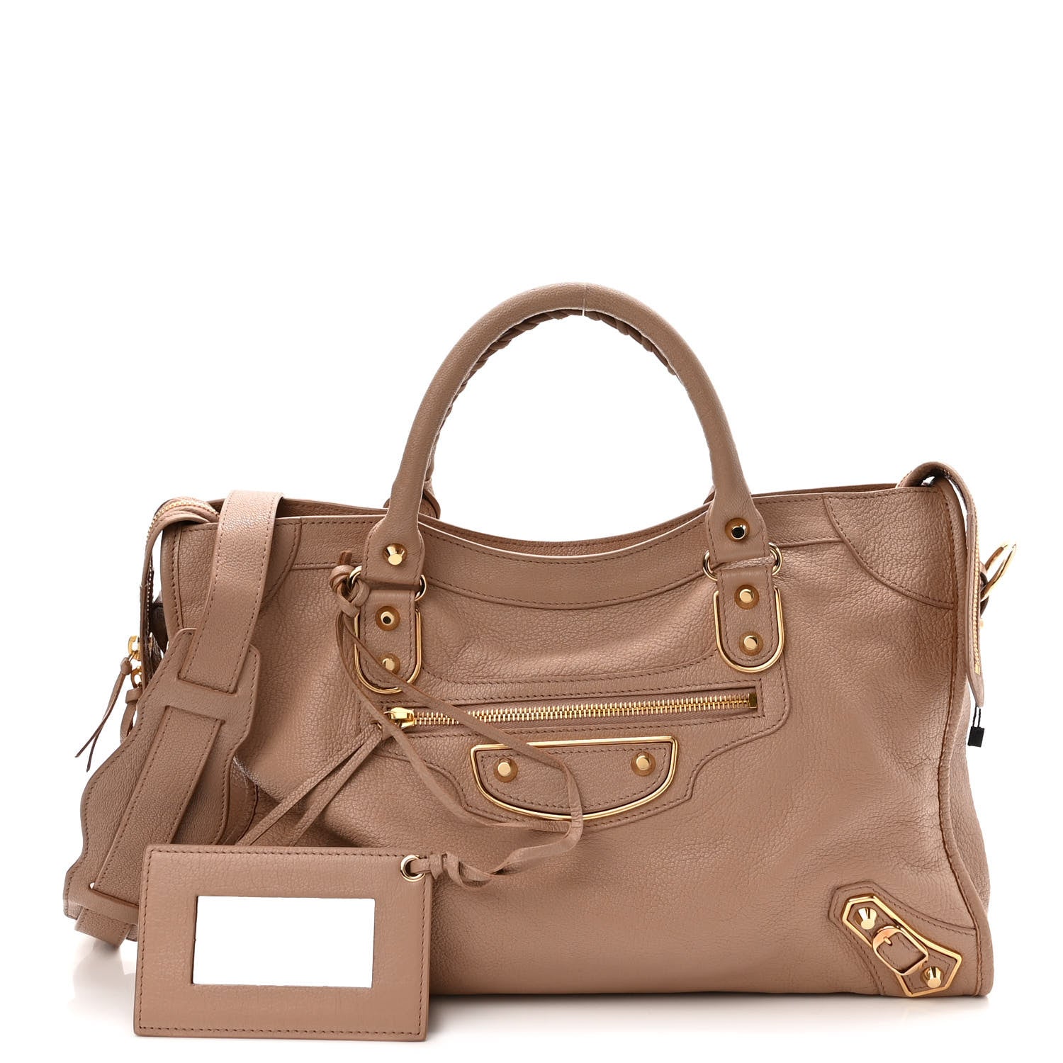 Balenciaga Chevre Gold Metallic Edge Hardware City Rose Des Sables 1 of 10