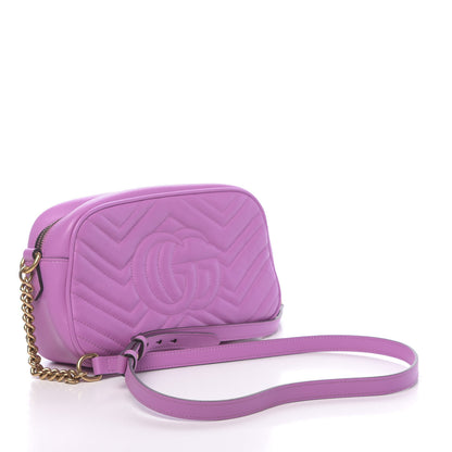 Gucci Calfskin Matelasse Small GG Marmont Chain Shoulder Bag Candy Mousse 3 of 10