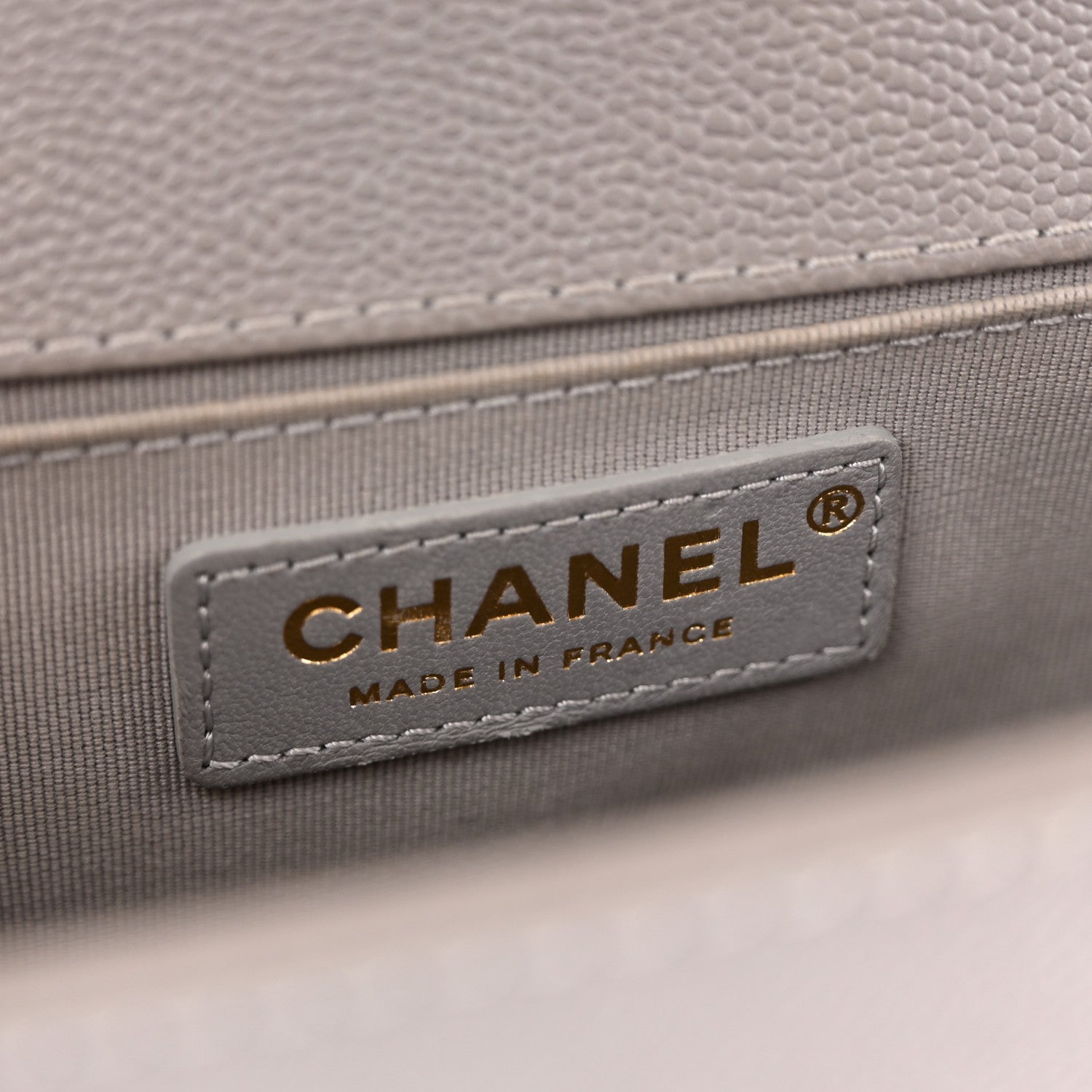 Chanel Caviar Quilted Chain Around Medium Boy Flap Grey 6 of 15