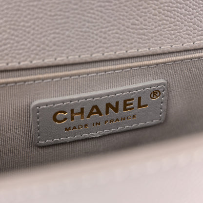 Chanel Caviar Quilted Chain Around Medium Boy Flap Grey 6 of 15