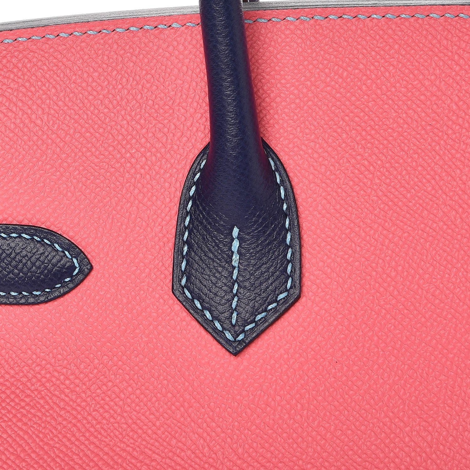 Hermes Epsom Horseshoe Birkin 30 Rose Azalee Bleu Saphir 25 of 32