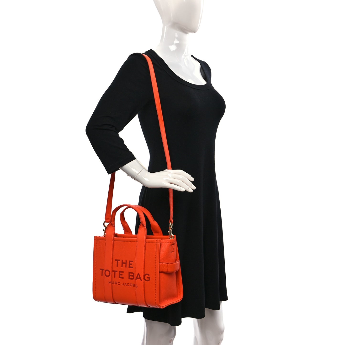 Grained Calfskin Small The Tote Bag Dragon Fire