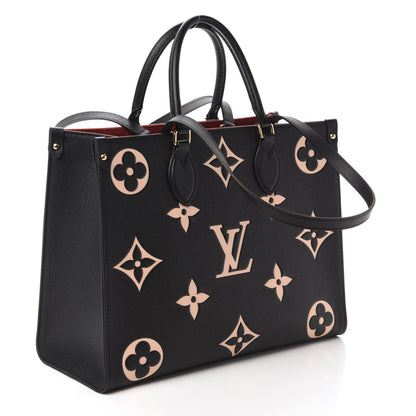 Louis Vuitton Empreinte Monogram Giant Onthego MM Black Beige 3 of 10