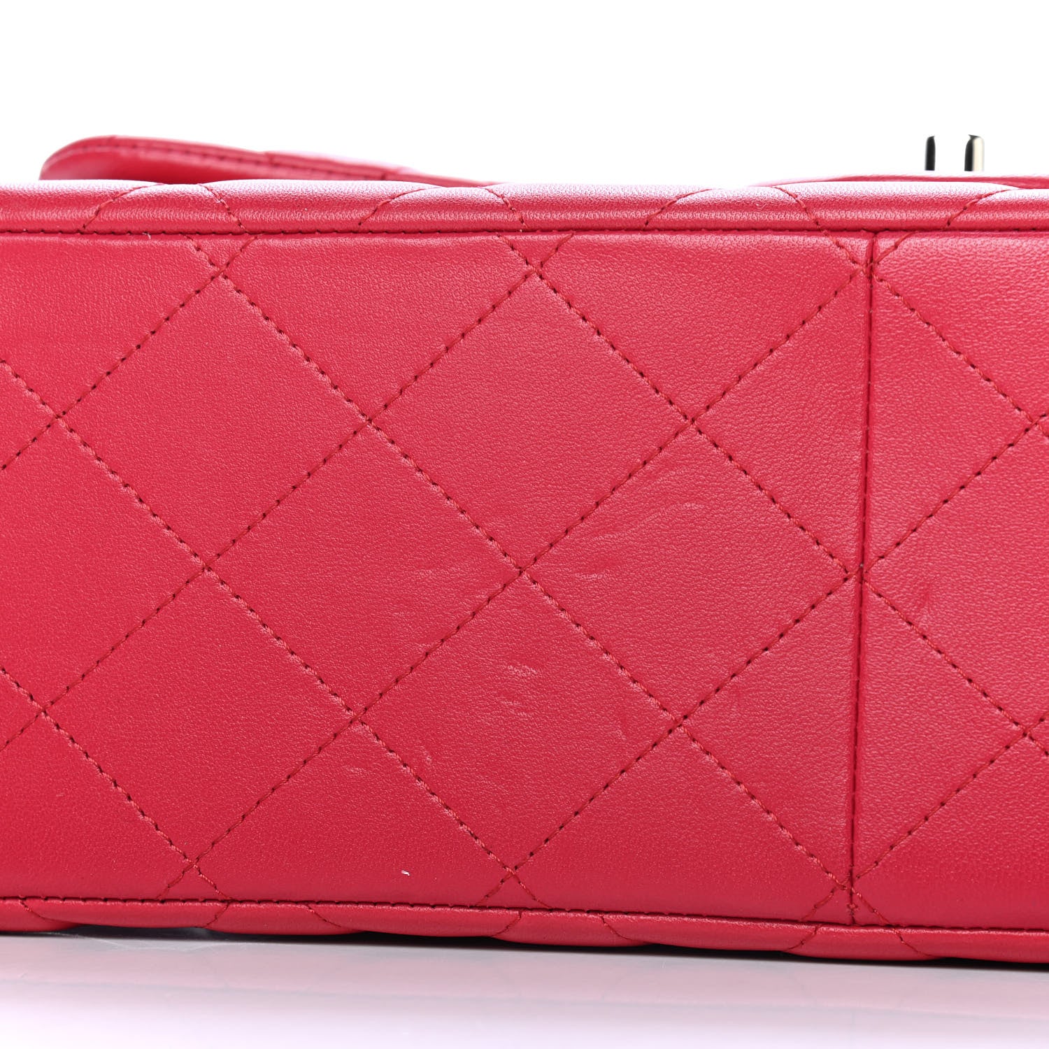 Chanel Lambskin Quilted Jumbo Double Flap Red 7 of 9