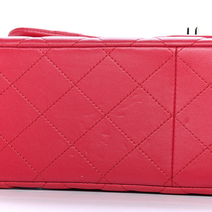 Chanel Lambskin Quilted Jumbo Double Flap Red 7 of 9
