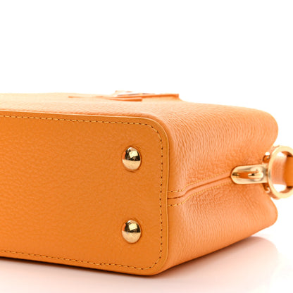 Louis Vuitton Taurillon Mini Capucines Sunbeam Yellow 9 of 10