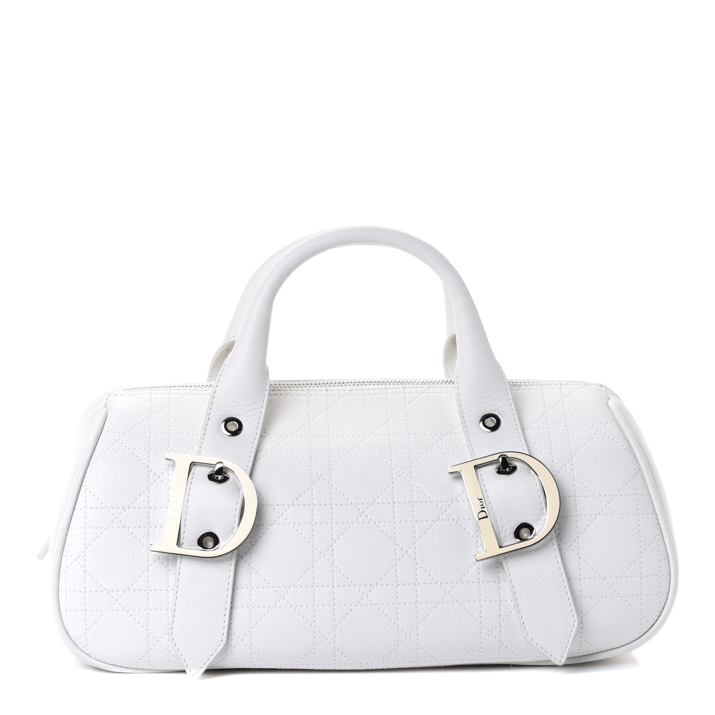 Calfskin Cannage Handbag White