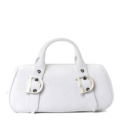Christian Dior Calfskin Cannage Handbag White 1 of 4