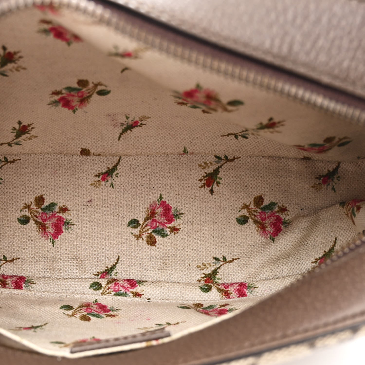 Gucci GG Supreme Monogram Web Neo Vintage Shoulder Bag Beige New Acero Crop 5 of 11