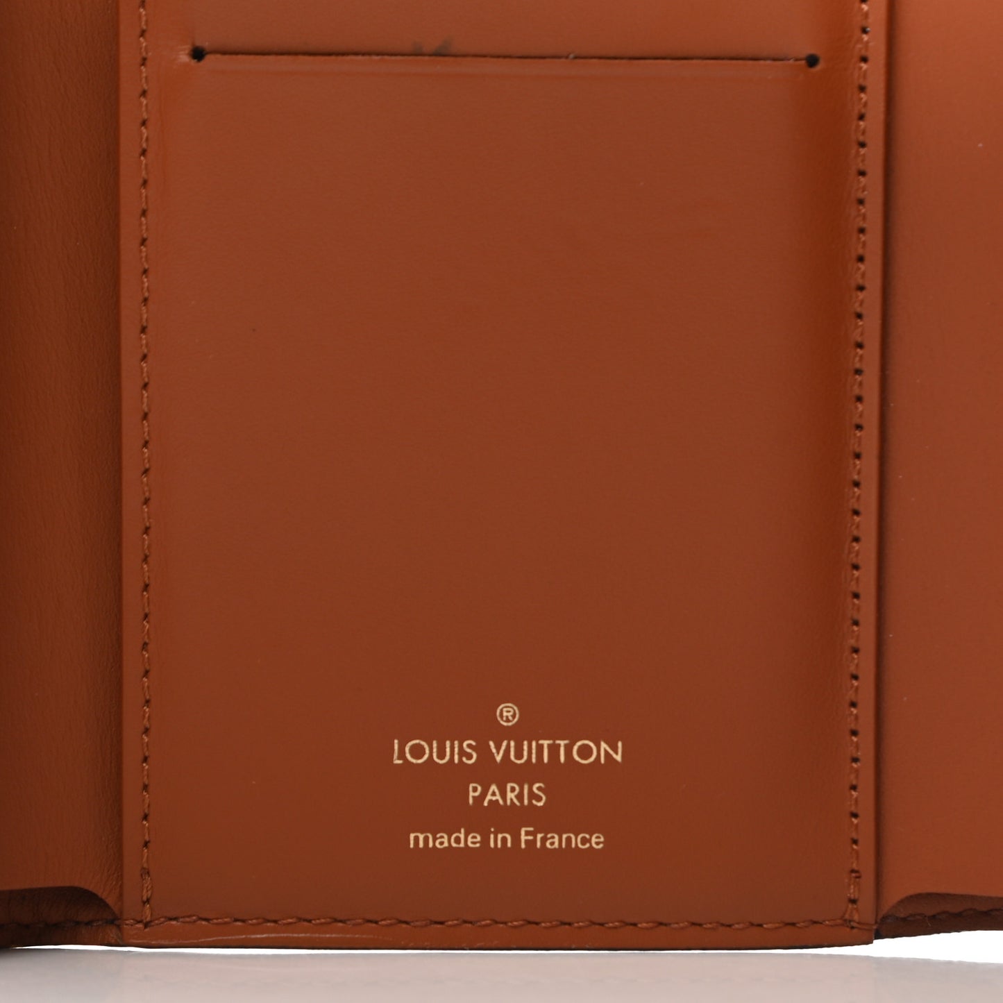 Monogram Flower Lock Compact Wallet Caramel