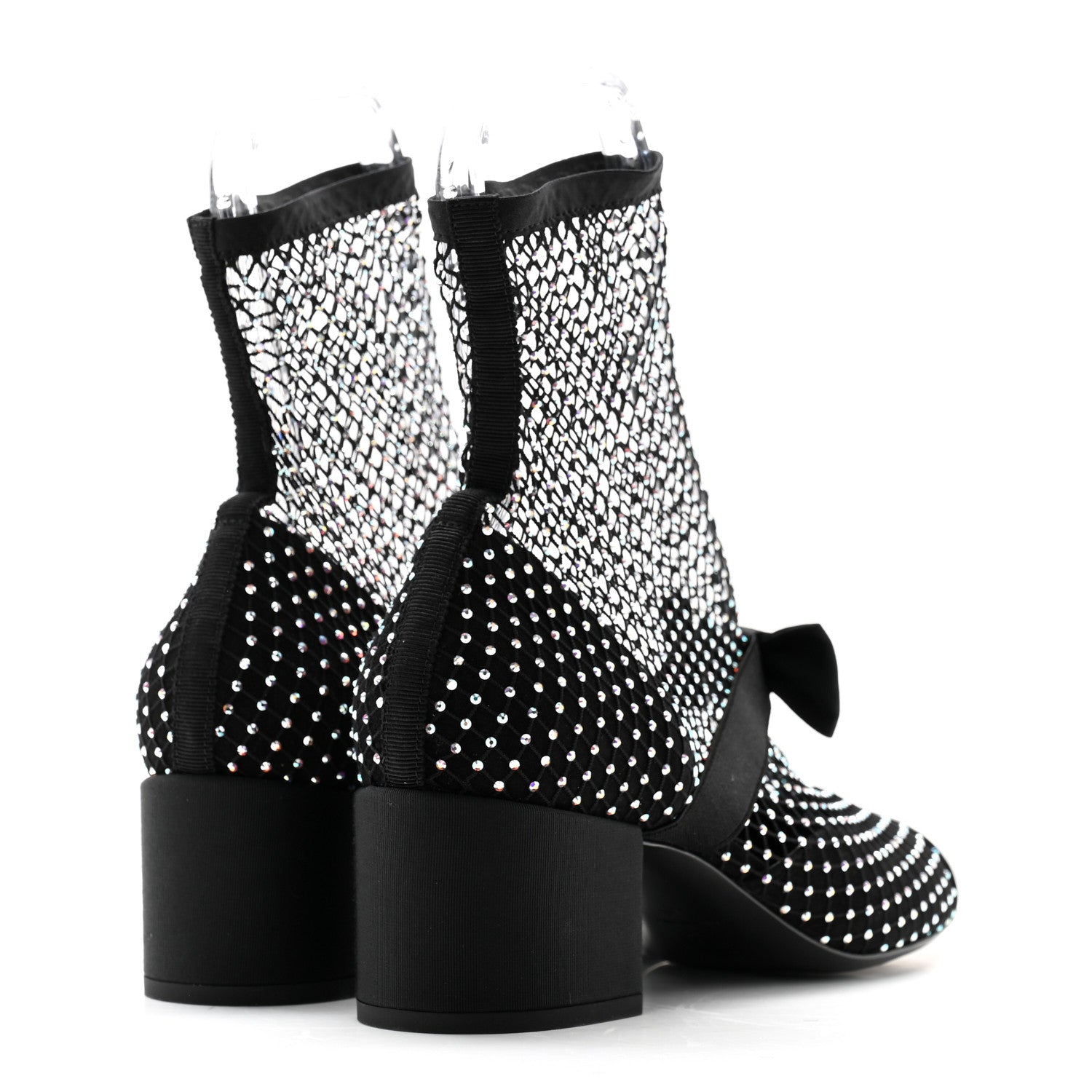 Chanel Resille Strass Kid Suede Patent Mary Jane Short Boots 40 Black 4 of 8