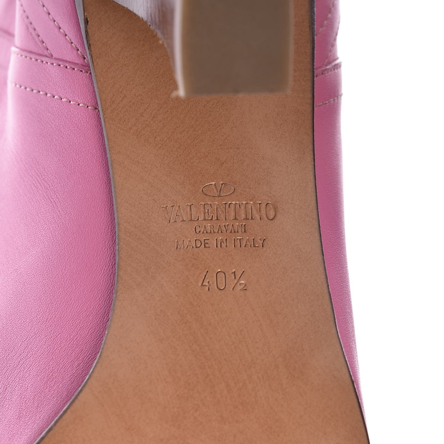 Vitello Lovestud Knee High 85mm Boots 40.5 Pink