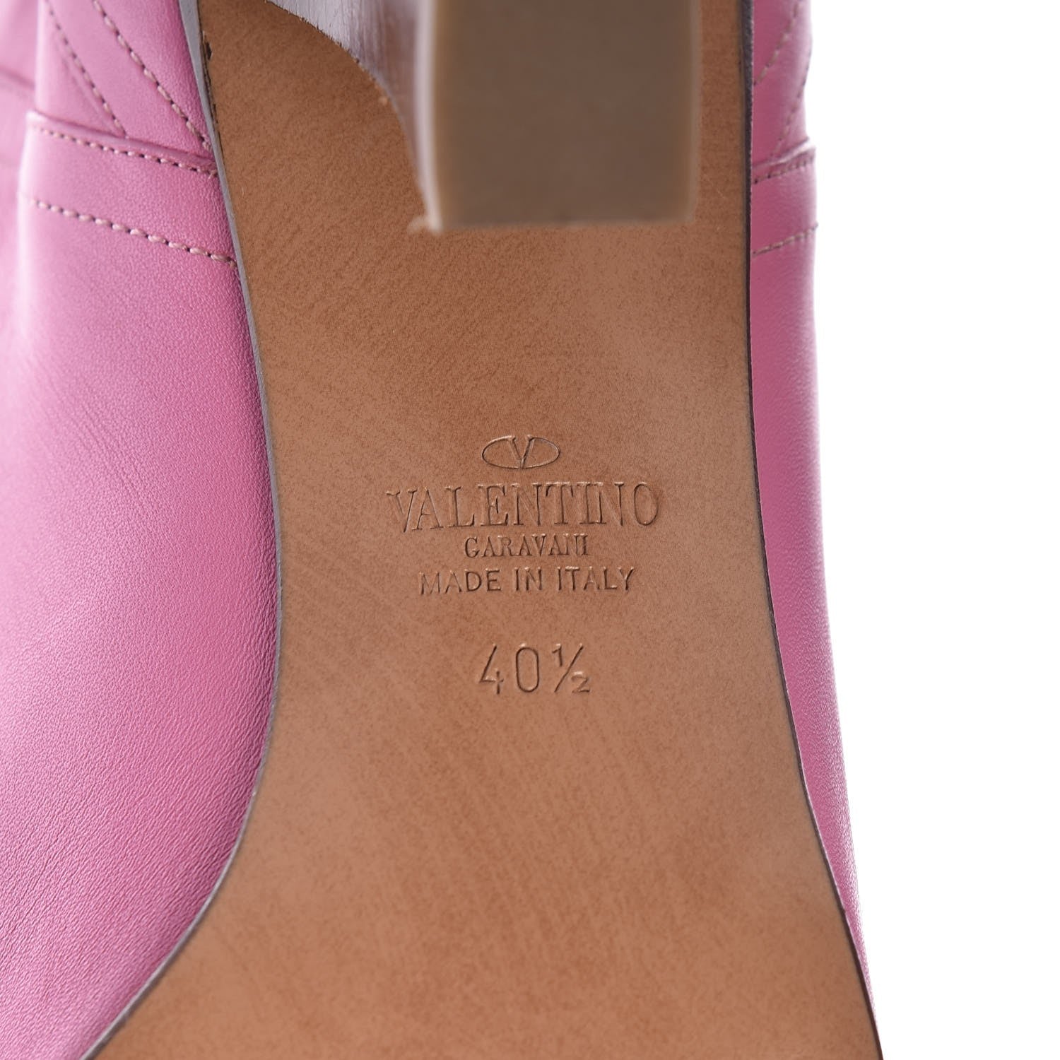 Valentino Garavani Vitello Lovestud Knee High 85mm Boots 40.5 Pink 8 of 8