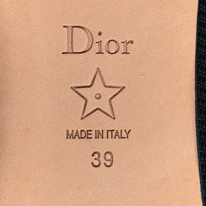 Christian Dior Fabric Ribbon Embroidered J'Adior Ballet Flats 39 Black 7 of 8