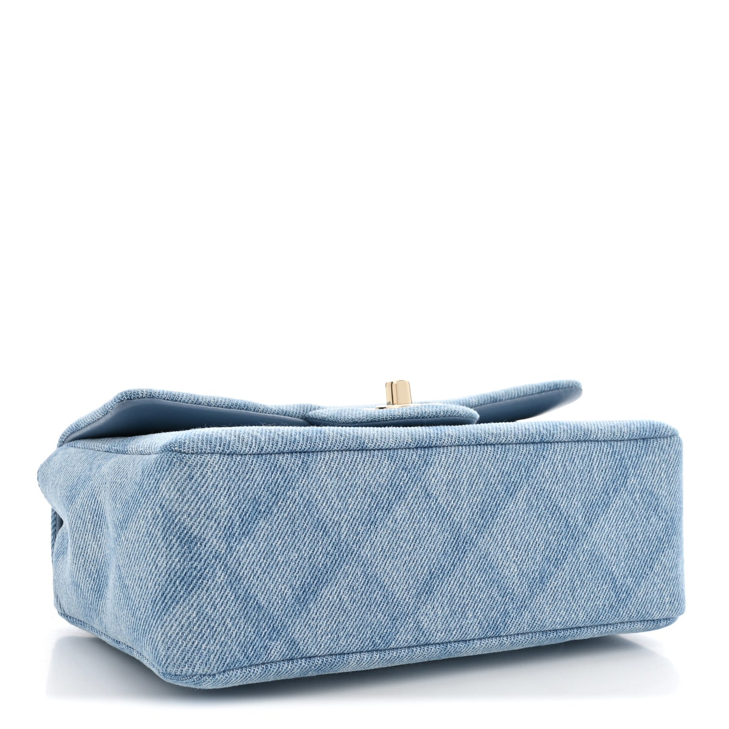 Chanel Printed Denim Quilted Mini Rectangular Flap Light Blue 4 of 11