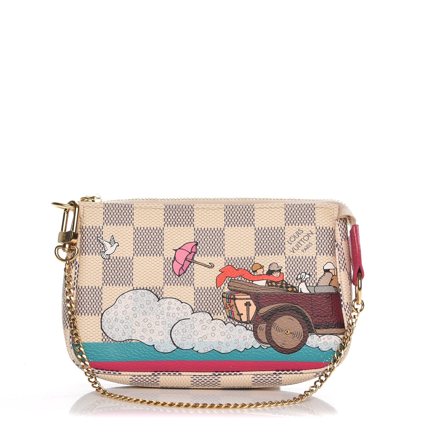 Damier Azur 2015 Christmas Animation Mini Pochette Accessories