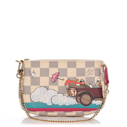 Louis Vuitton Damier Azur 2015 Christmas Animation Mini Pochette Accessories 1 of 8
