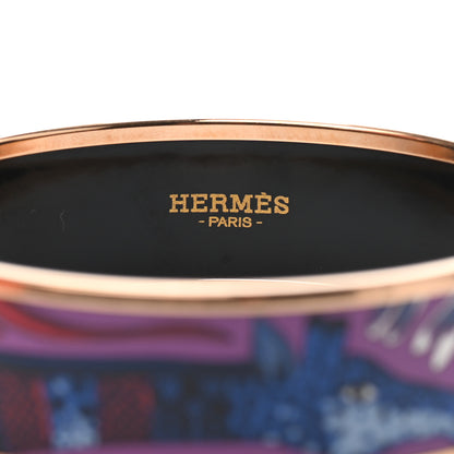 Hermes Enamel Printed Wide Le Marche de Savana Bracelet 65 3 of 4