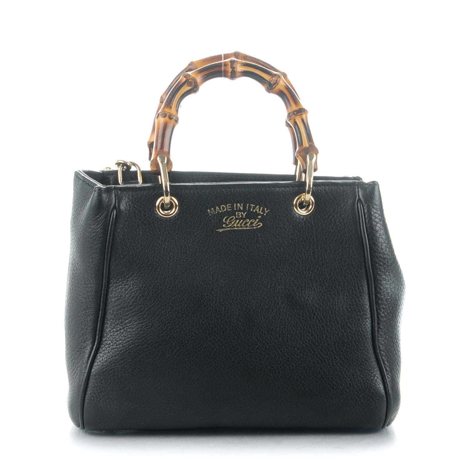 Gucci Cellarius Calfskin Mini Bamboo Shopper Tote Black 1 of 7