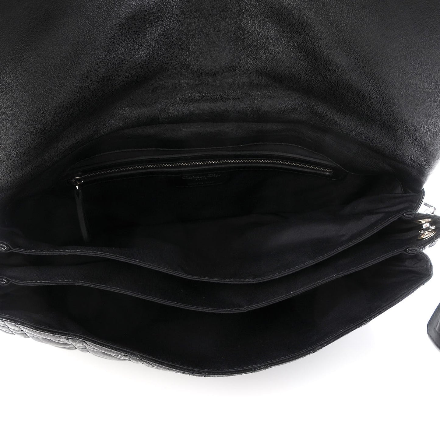 Lambskin Cannage Large New Lock Flap Black