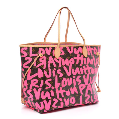 Louis Vuitton Monogram Graffiti Neverfull GM Fuchsia 3 of 9