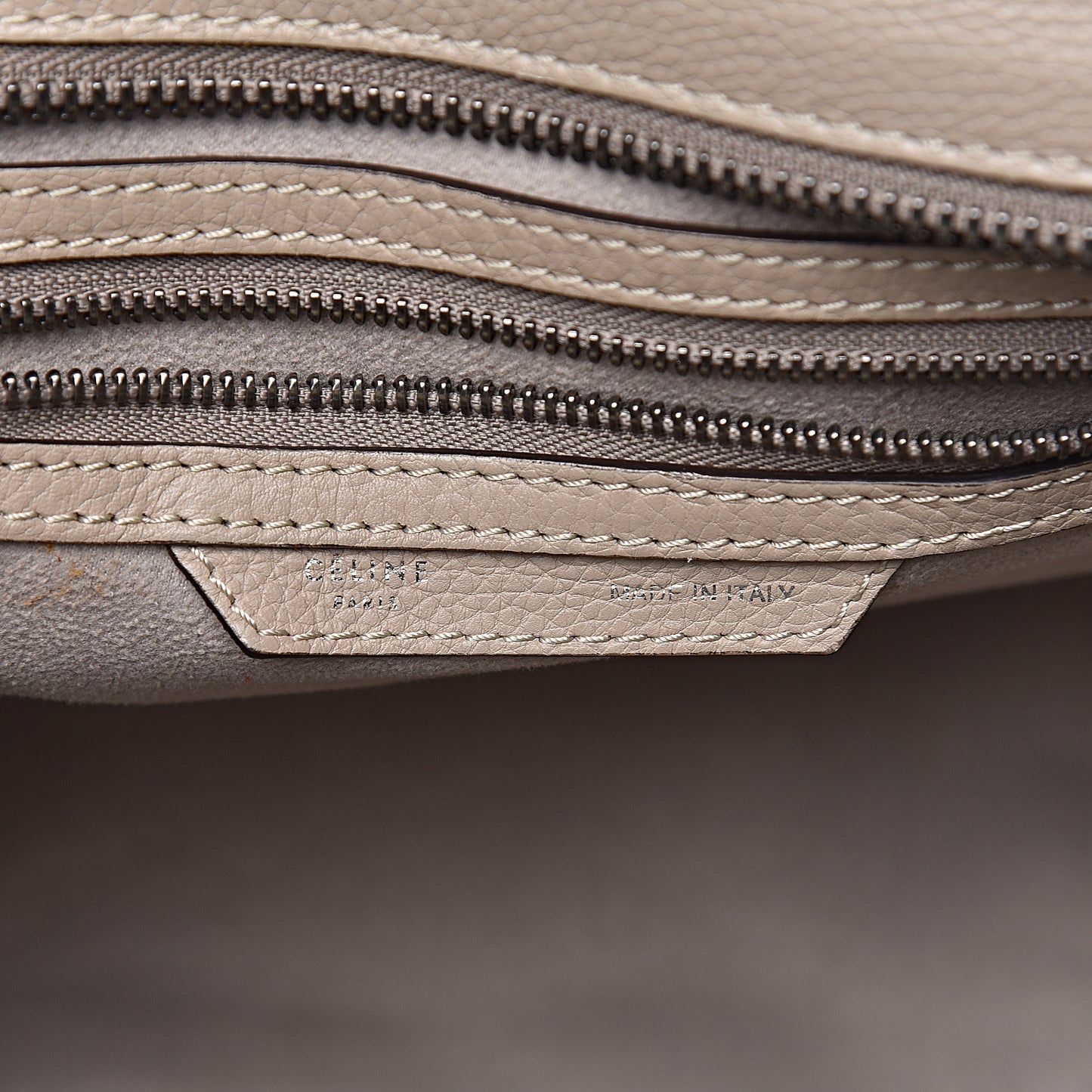 Drummed Calfskin Micro Luggage Dune