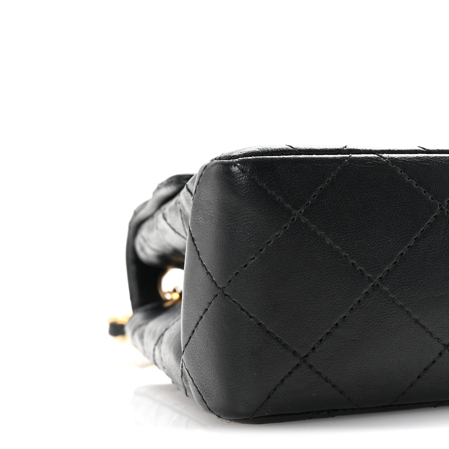 Chanel Lambskin Quilted Mini Square Flap Black 10 of 11