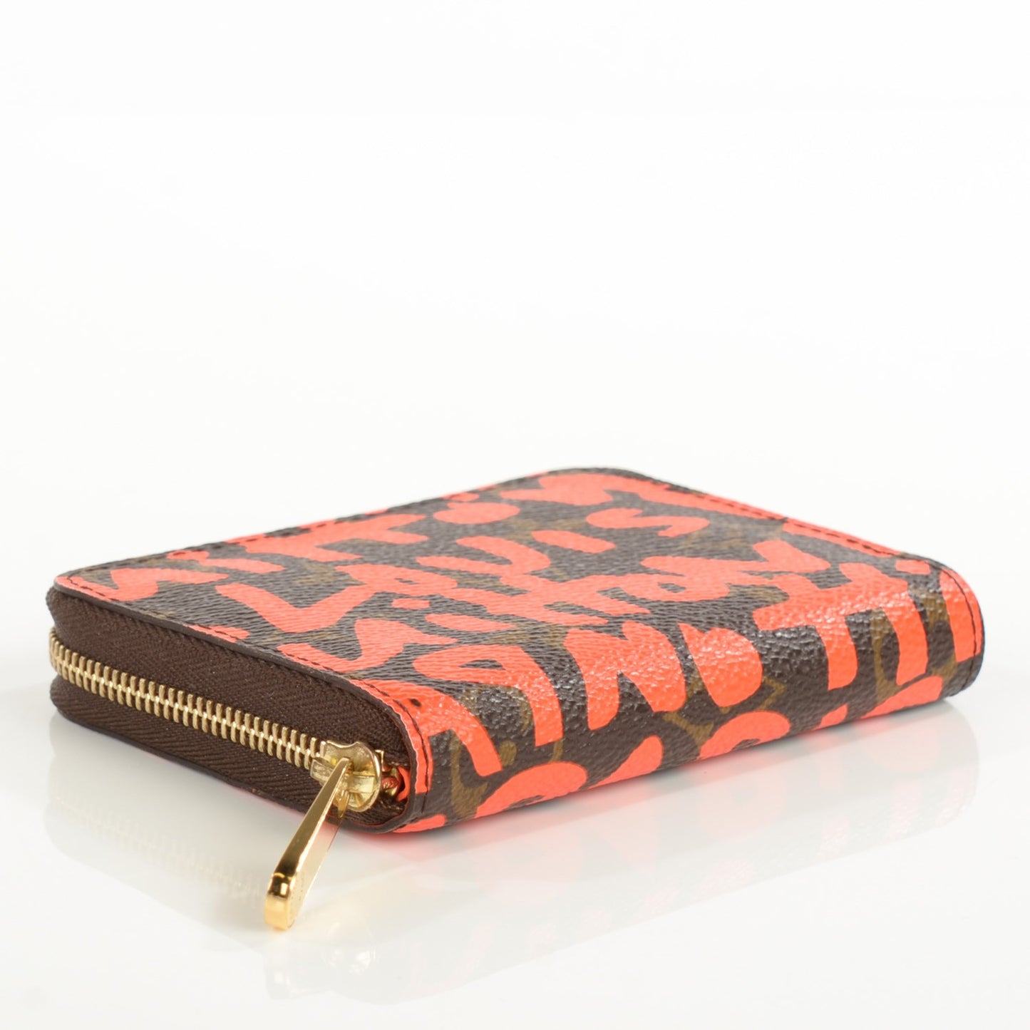 Monogram Graffiti Zippy Coin Purse Orange