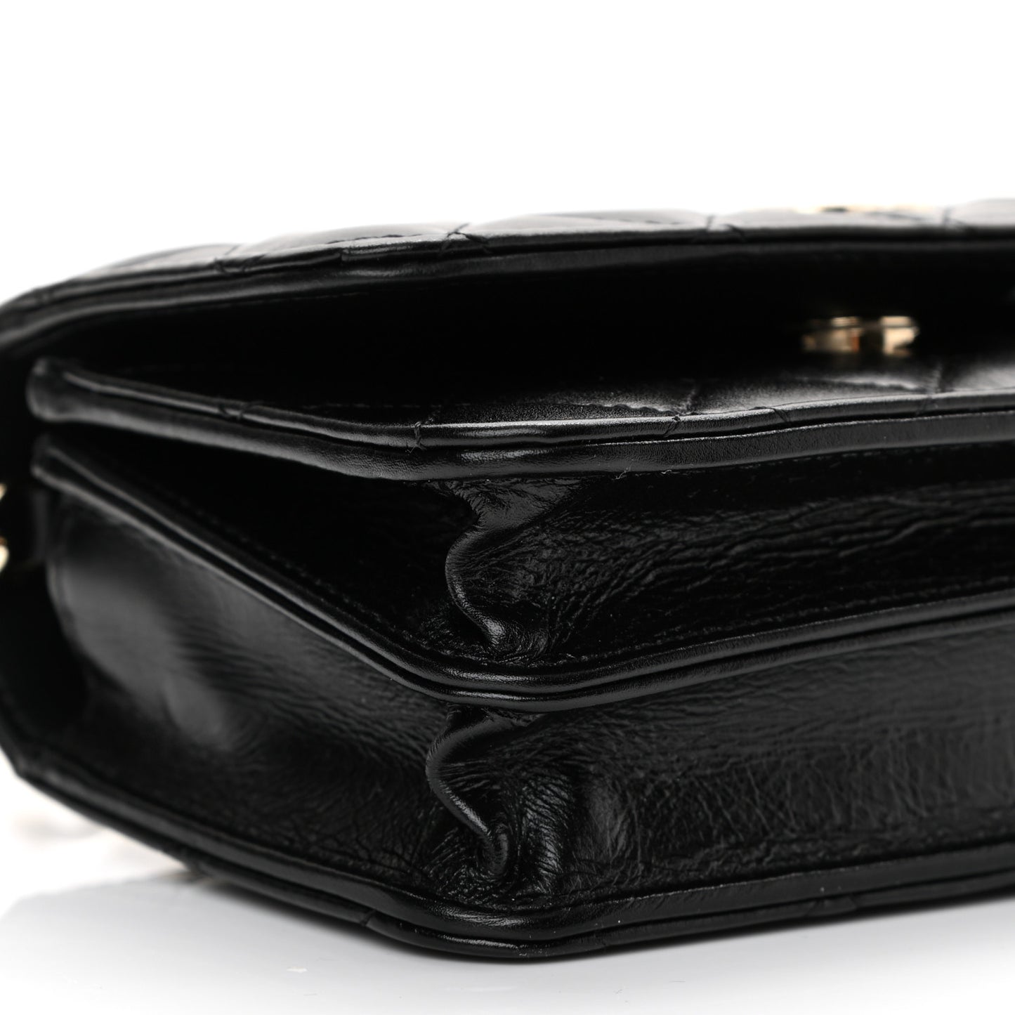 Calfskin Quilted Mini Maxi Pearls Wallet On Chain WOC Black