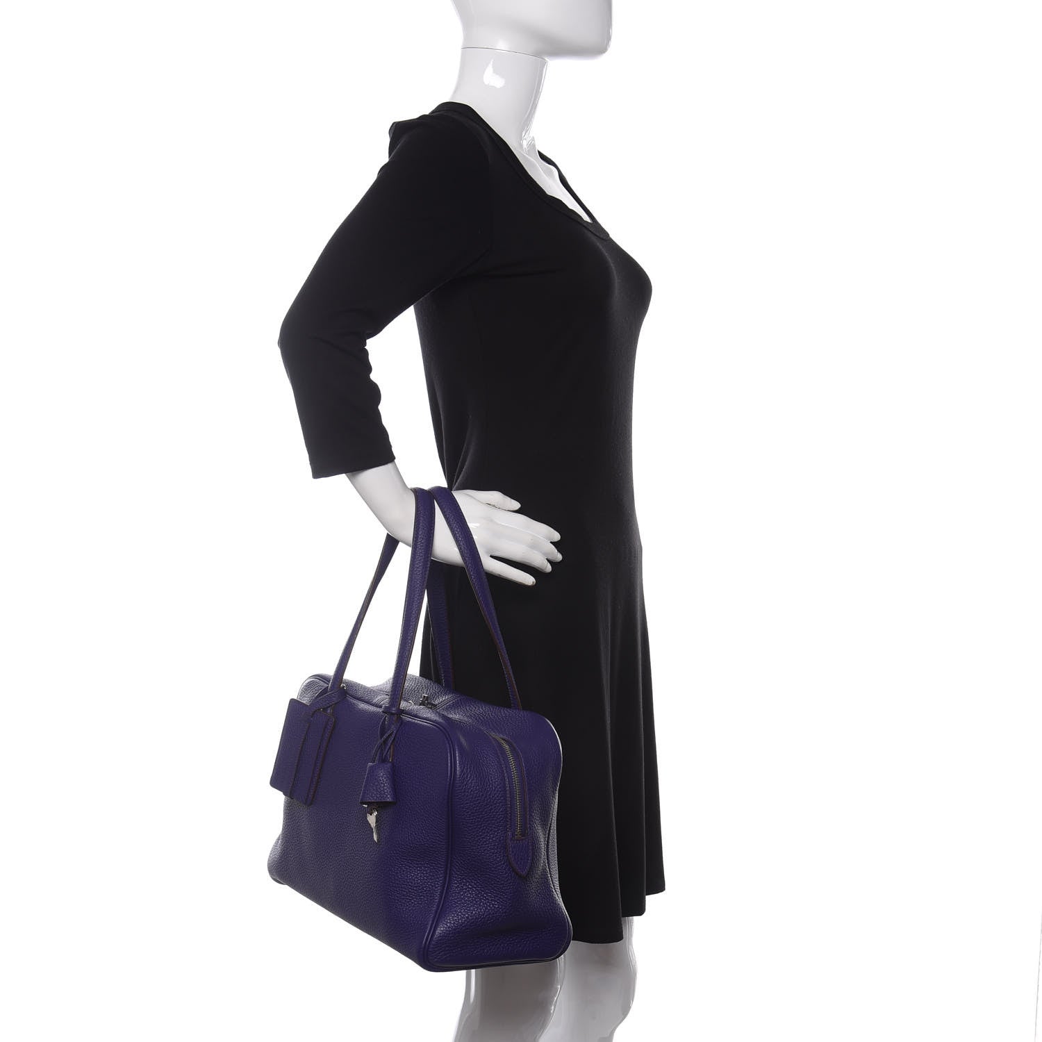 Hermes Taurillon Clemence Victoria II 35 Iris 2 of 9