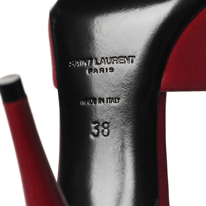 Saint Laurent Lambskin Sexy 95mm Pumps 38.5 Opyum 38 Red 7 of 8
