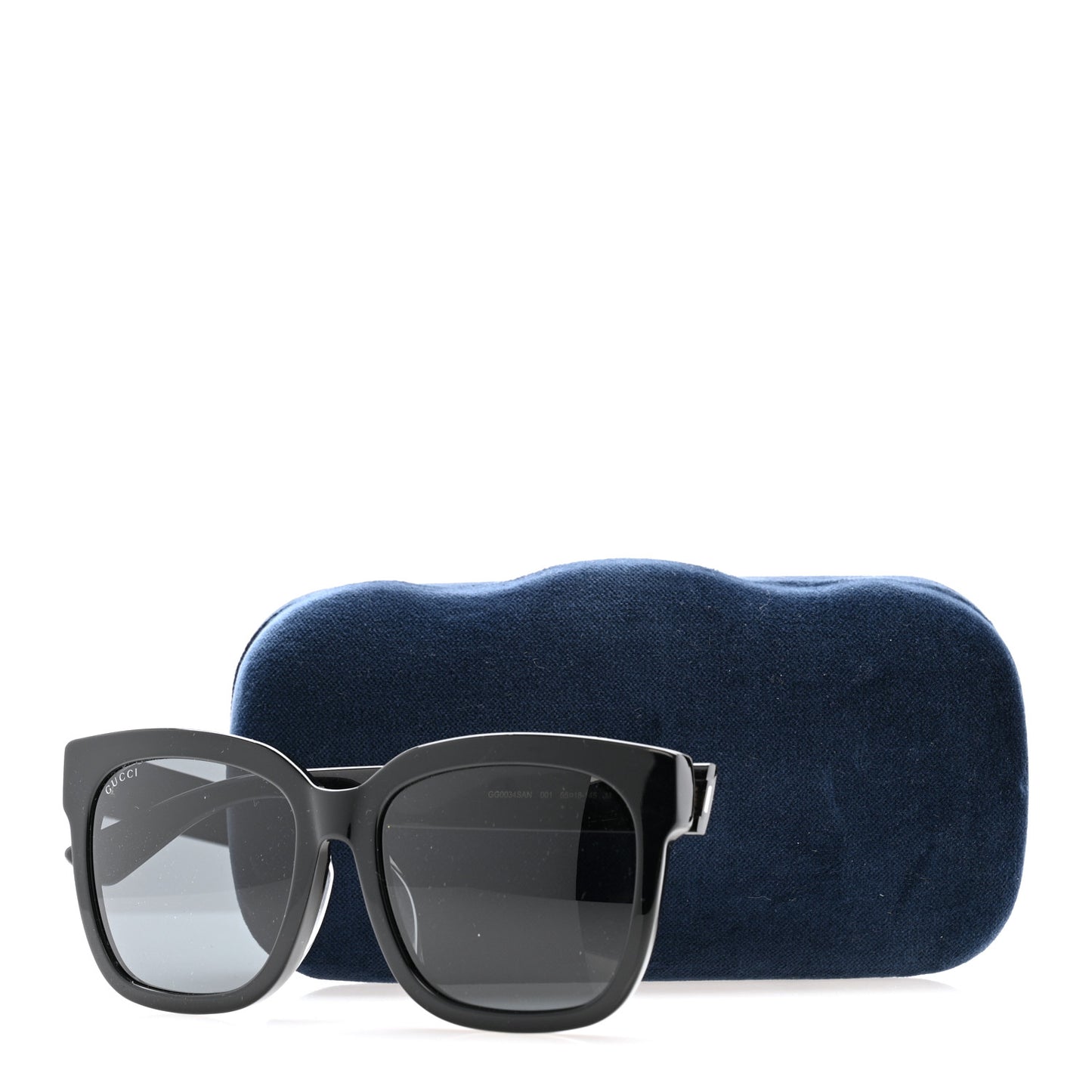 Acetate Square Frame Sunglasses GG0034SAN Black