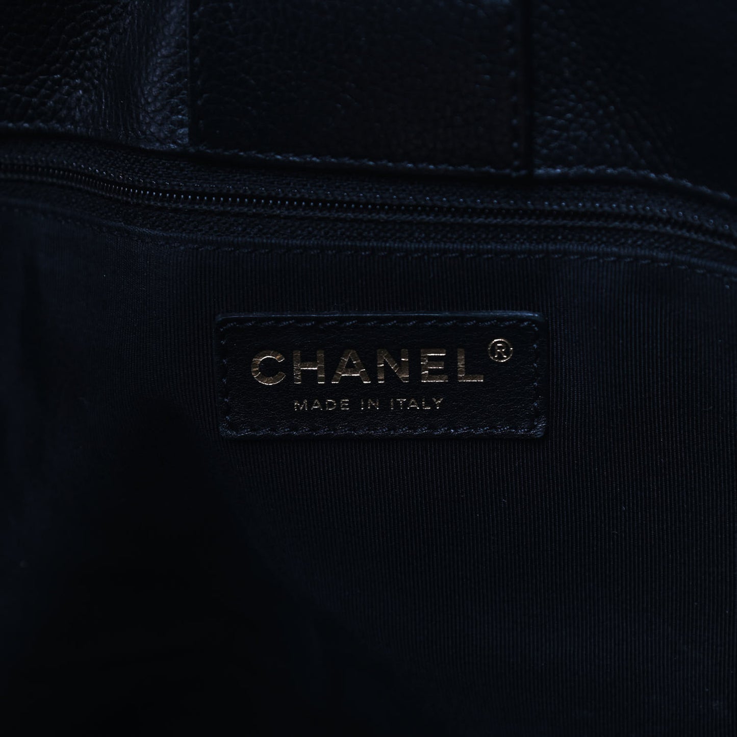 Calfskin Cerf Executive Shopper Tote Black