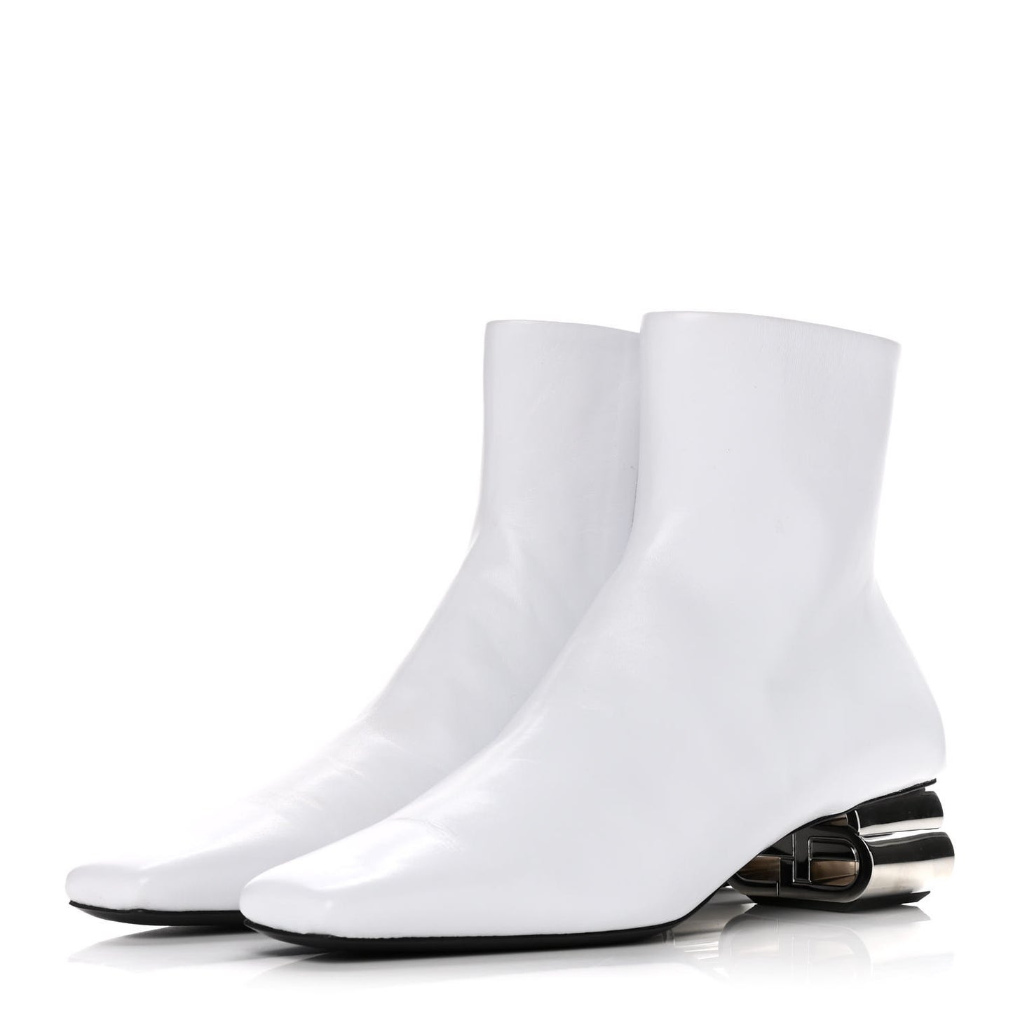 Sheepskin Typo Ankle Booties 38.5 White