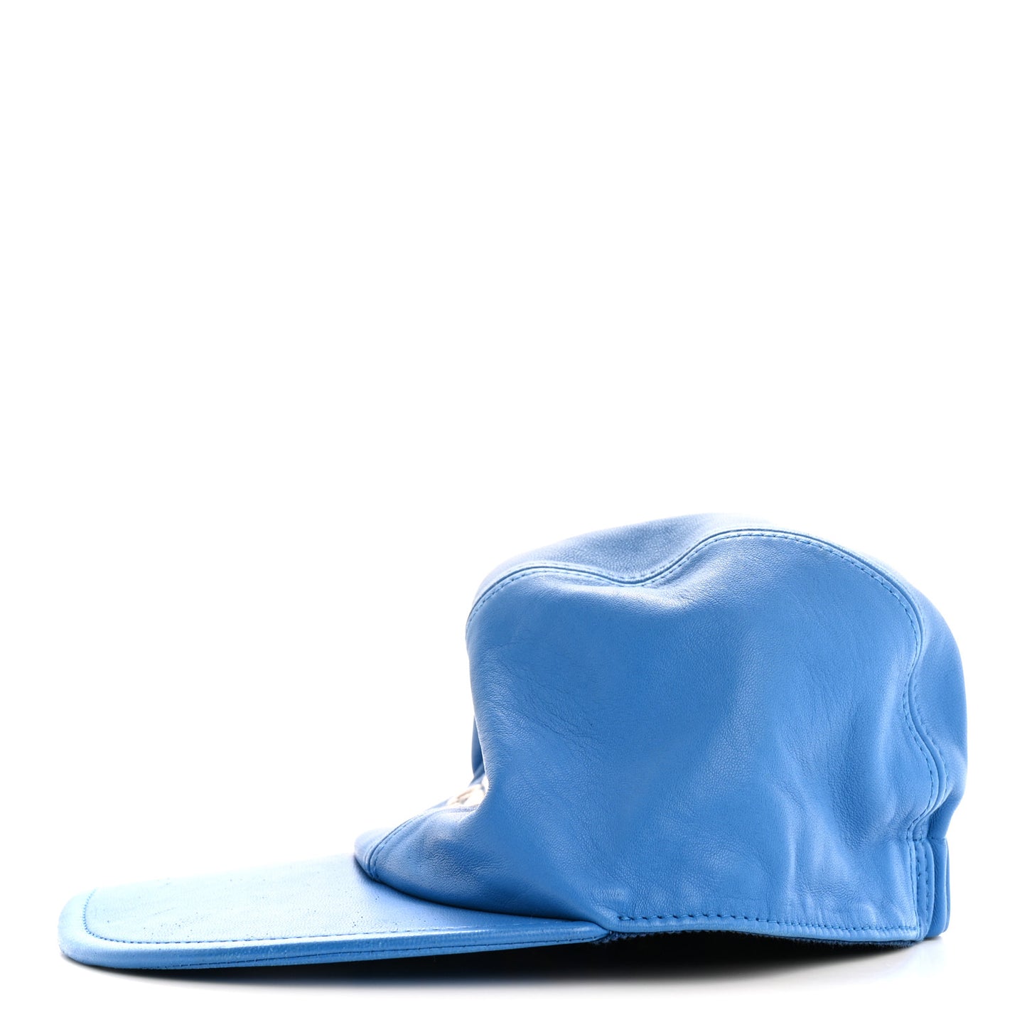 X ADIDAS Lambskin Trefoil Stefanos Baseball Hat S Blue