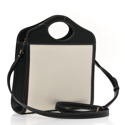 Burberry Canvas Smooth Calfskin Two Tone Mini Pocket Bag Black 2 of 8