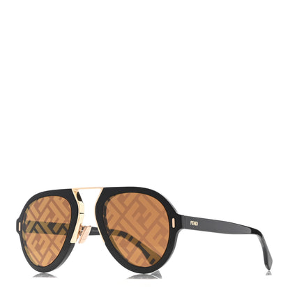 Fendi Acetate FF Aviator Sunglasses FF M0105/S Black 1 of 8