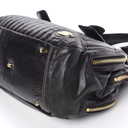 Chloe Calfskin Quilted Large Bay Tote Black 6 of 11