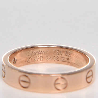 Cartier 18K Pink Gold Diamond 4mm LOVE Ring 50 5.25 4 of 5