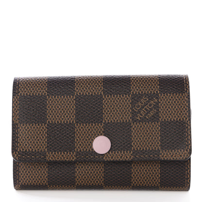 Louis Vuitton Damier Ebene Multicles 6 Key Holder Rose Ballerine 1 of 8