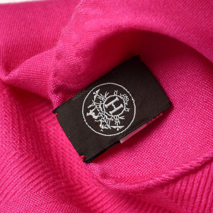 Hermes Cashmere Silk New Libris Stole Rose Indien 4 of 5