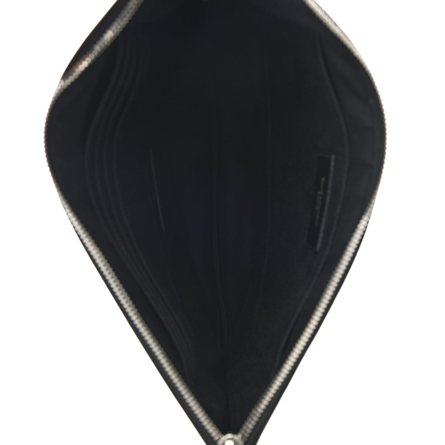 Calfskin Embroidered iPad Pouch Black