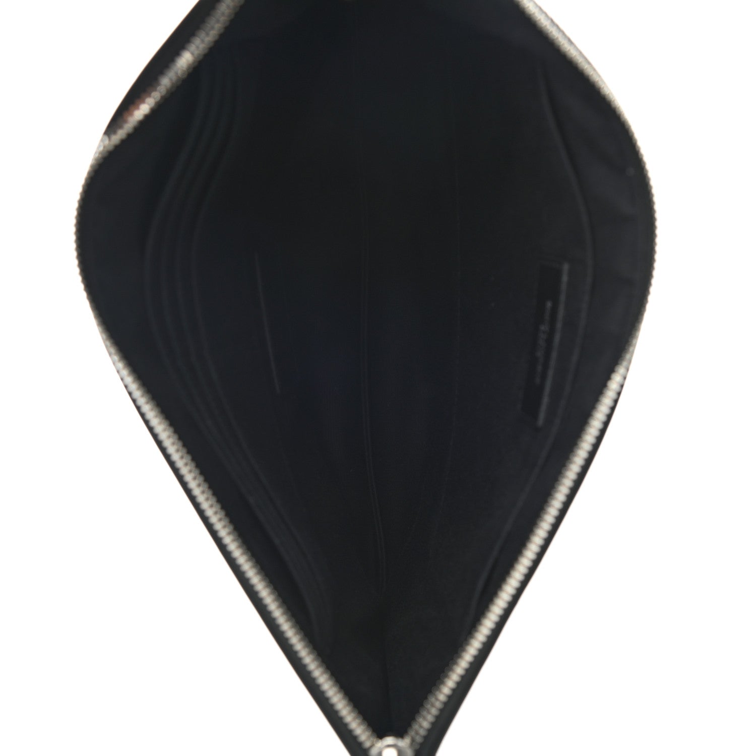 Saint Laurent Calfskin Embroidered iPad Pouch Black 5 of 7