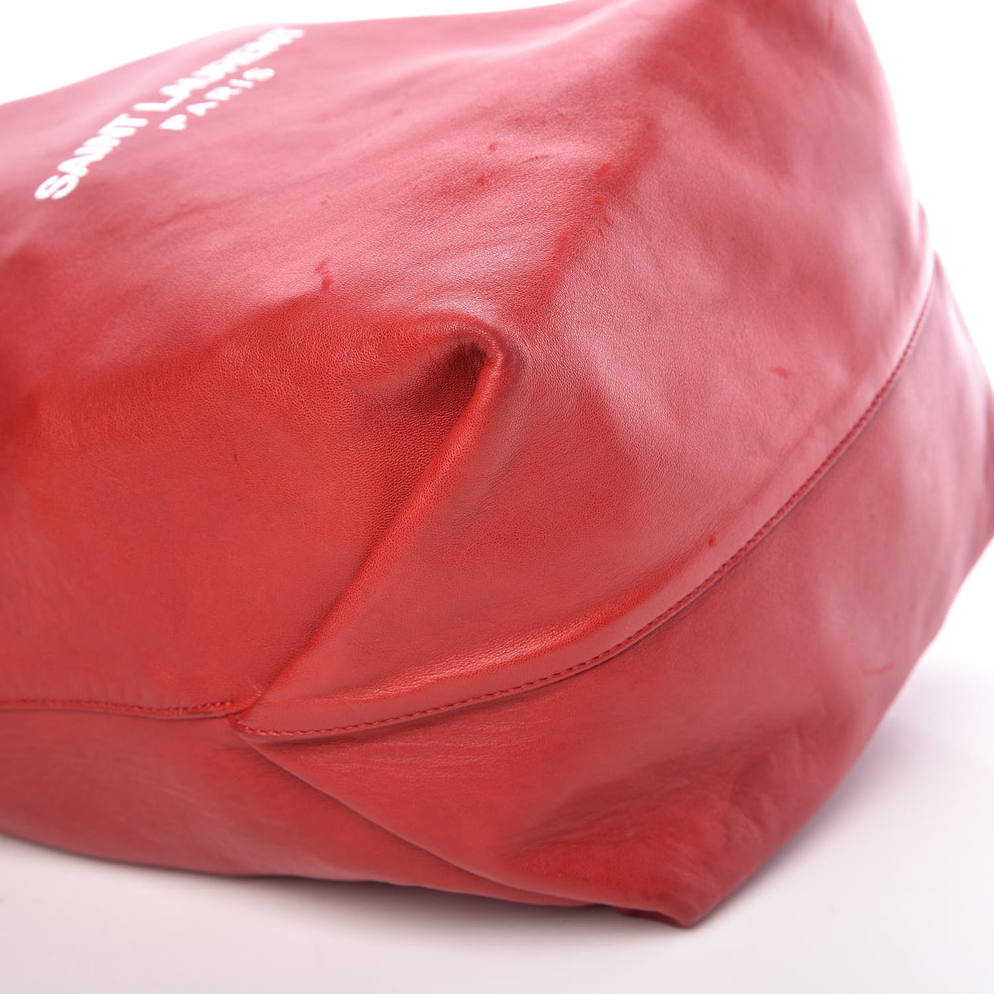 Lambskin Teddy Drawstring Bag Eros Red