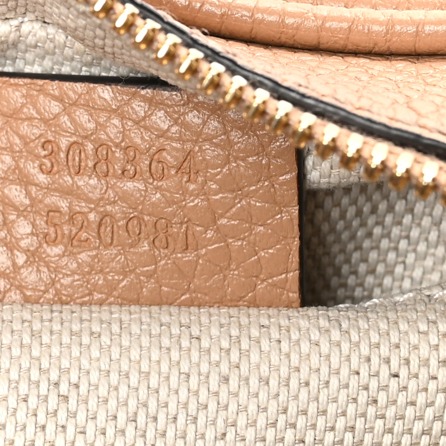 Gucci Pebbled Calfskin Small Soho Disco Bag Camelia 7 of 10