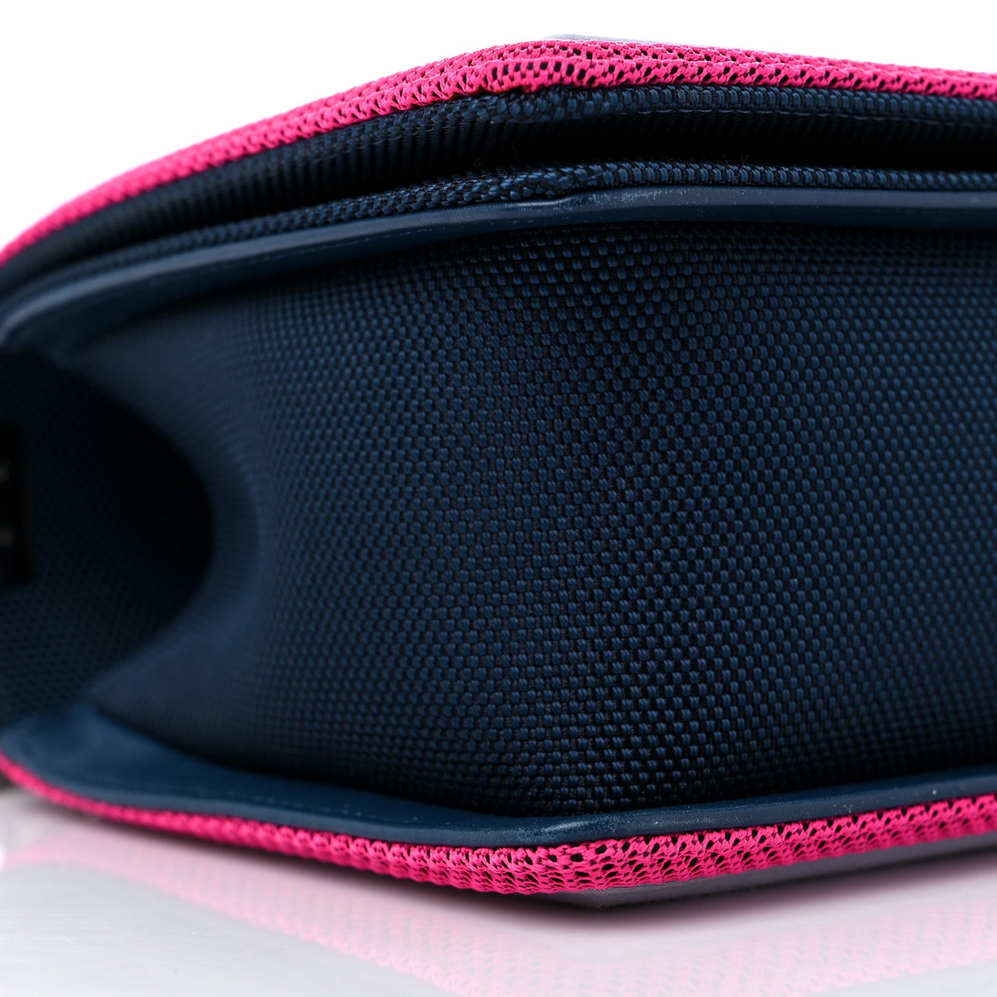 Canvas Quilted Medium Fluo Boy Flap Dark Navy Fuchsia Grey