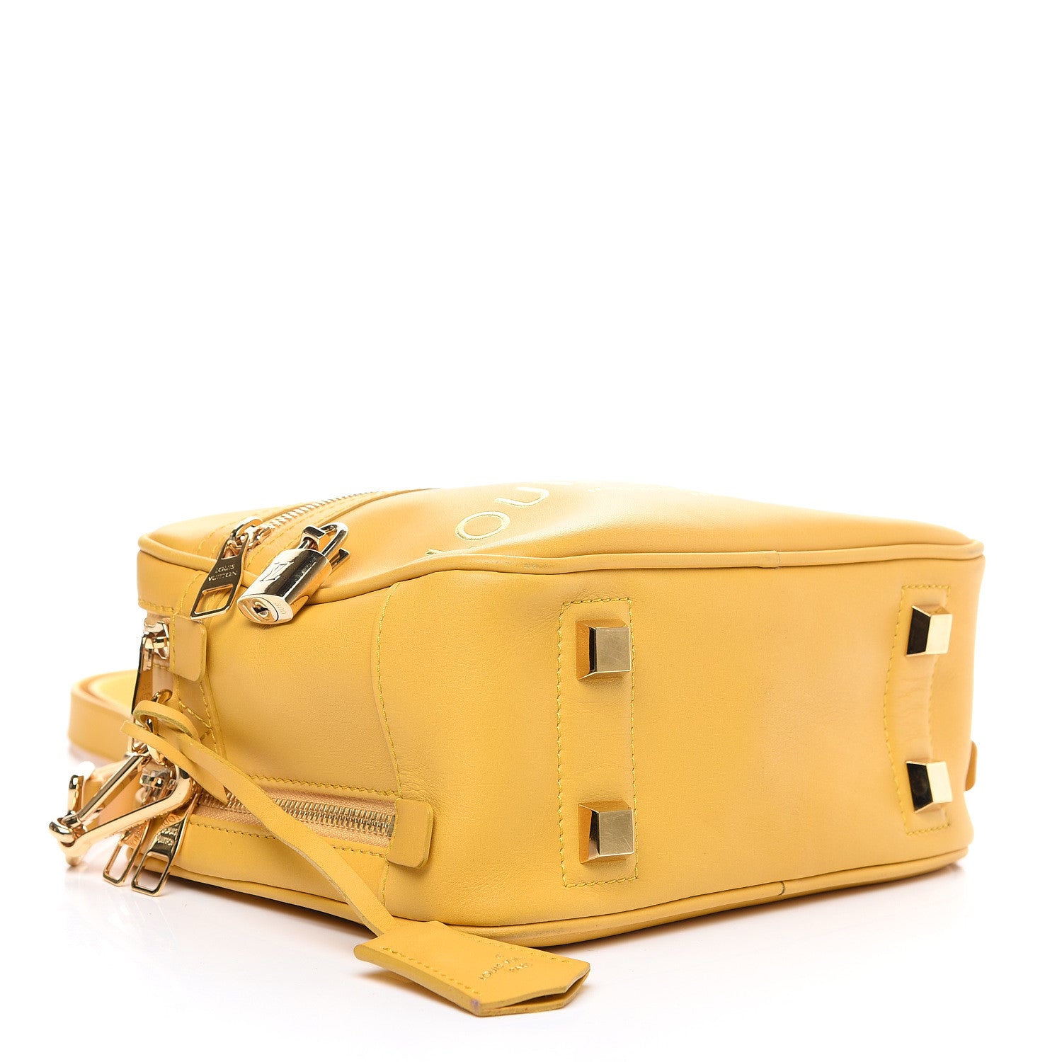 Louis Vuitton Supple Calfskin Paname Take Off Flight Bag Yellow 3 of 11