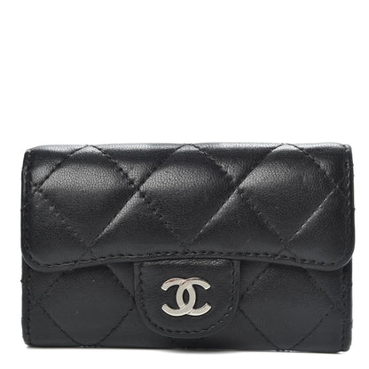 Chanel Lambskin Quilted 6 Key Holder Black 1 of 9